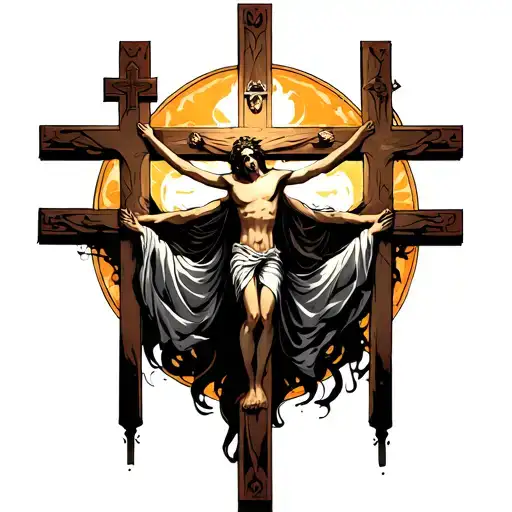 Three Crosses On Golgotha