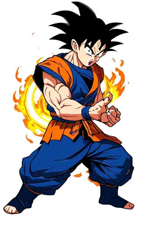 Goku Fighting Aang