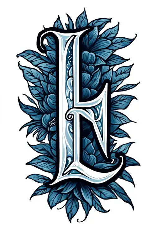 Cursive Letter L And A