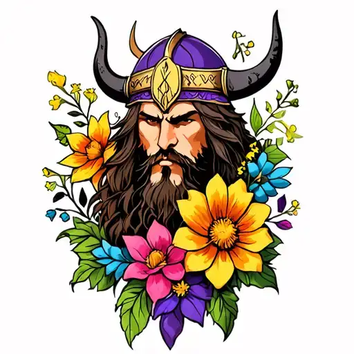 Vikings And Flowers