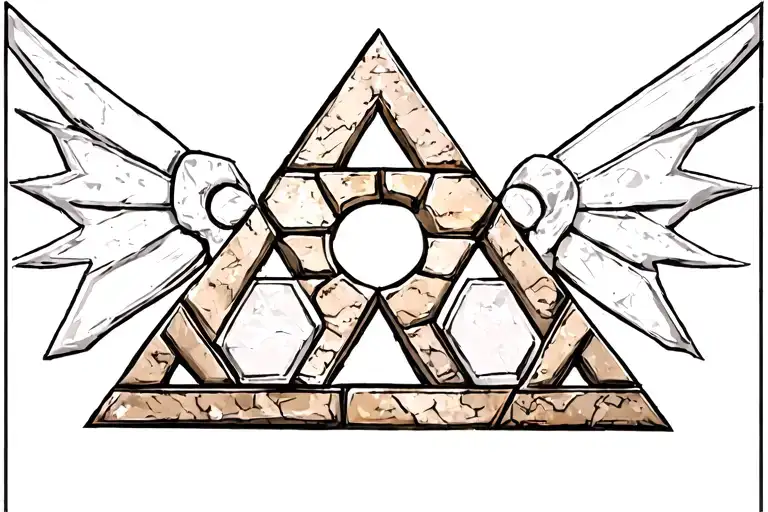 Stonework Tri Force From Legend Of Zelda
