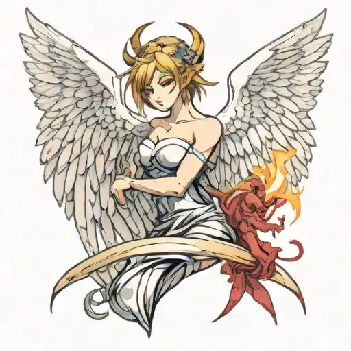 Wings Of A Angel And Demon
