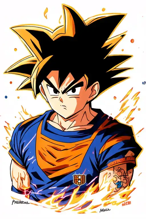 Goku On The Shirt Of Messi And With The Ultra Instinct