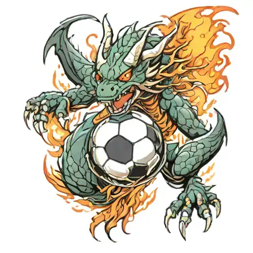 A Fire Dragon Football