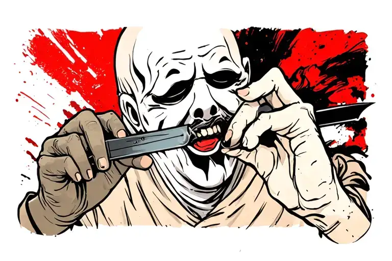 Ghostface Stabbing Someone
