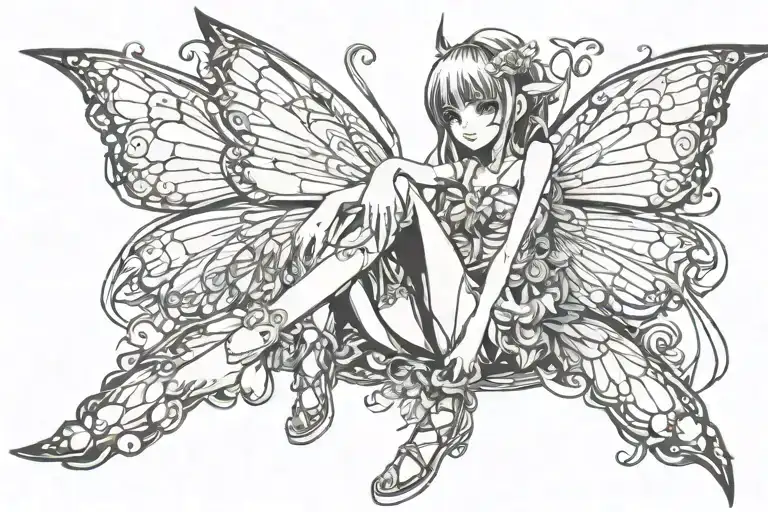 Fairy Sitting With Legs