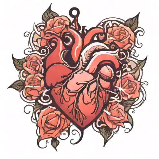 Heart Split In Five Pieces