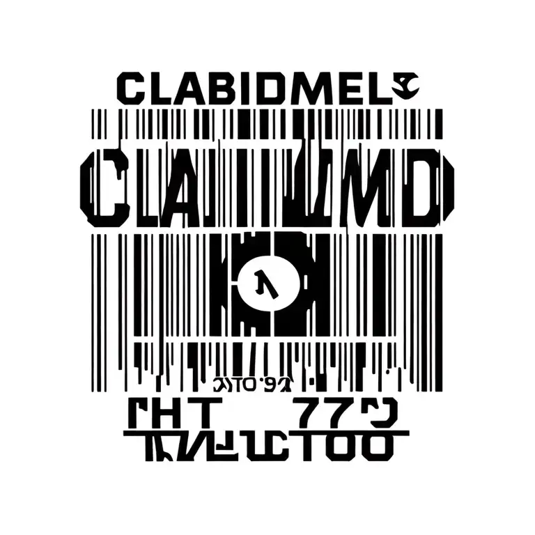 Barcode Design Featuring The Word Claimed