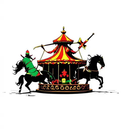 Zoro Rows In The Merry Go