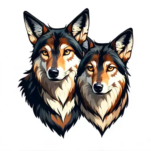 Doe And Wolf Surrounded