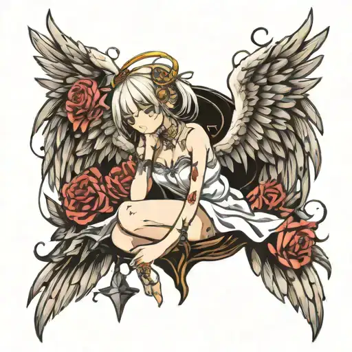 Feminine Fallen Angel