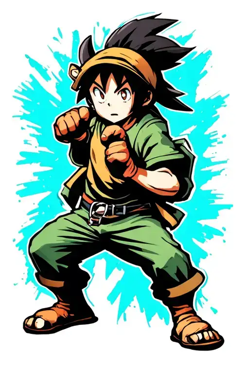 Kid Boo Fighting Stance