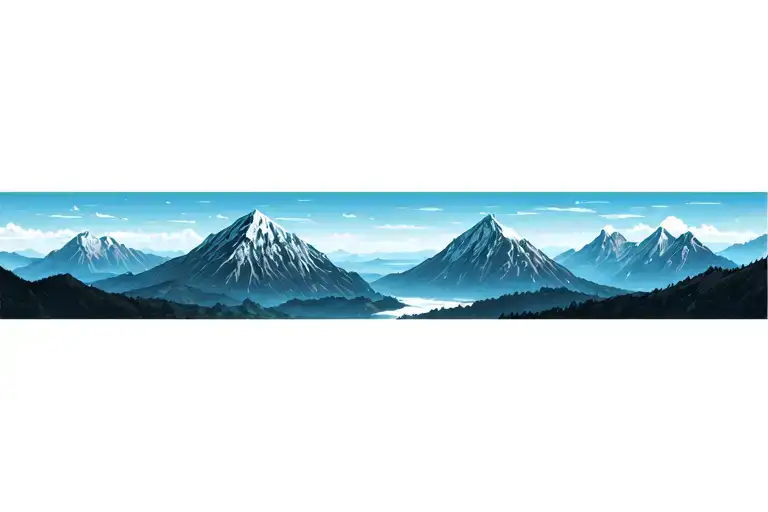 Cyberpunk Style Mountain Landscape