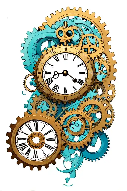 Clock Gears Intertwined