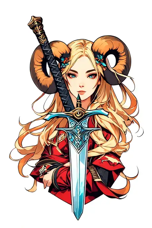 Aries April Katana Sword