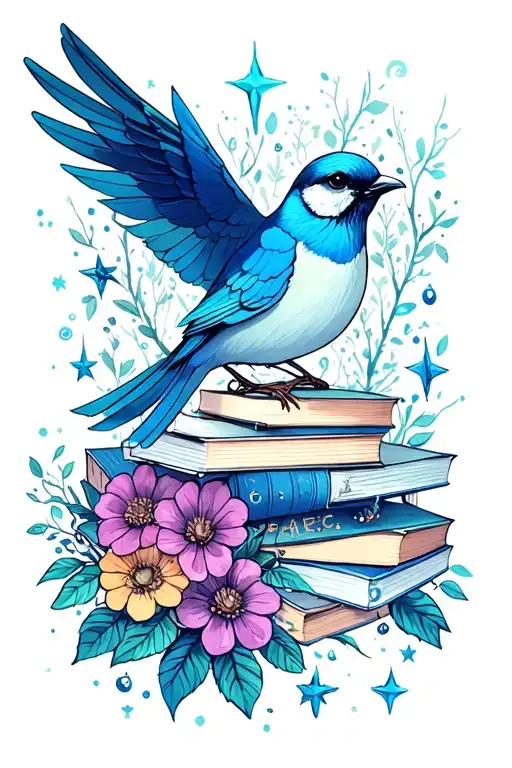 Books And Flowers And The Shatter Me Bird And Stars And Magic And Trees