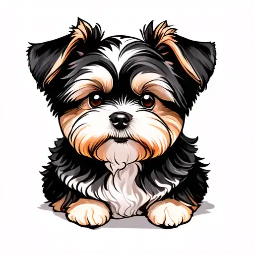 Shitzu Dog With Short Black Fur