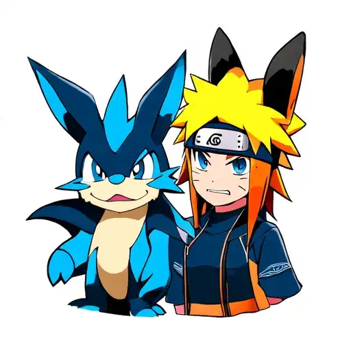 Naruto And Lucario