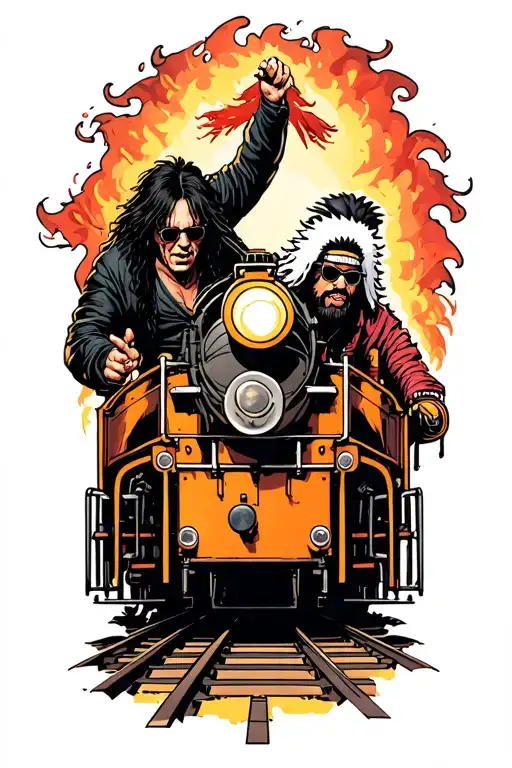 Ozzy Osbourne And Jiraiya Sensei On A Crazy Train Running