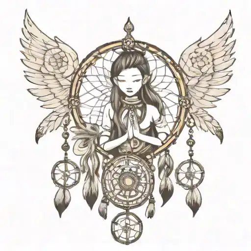 Buddhist And Dream Catcher Combined Chess Piece