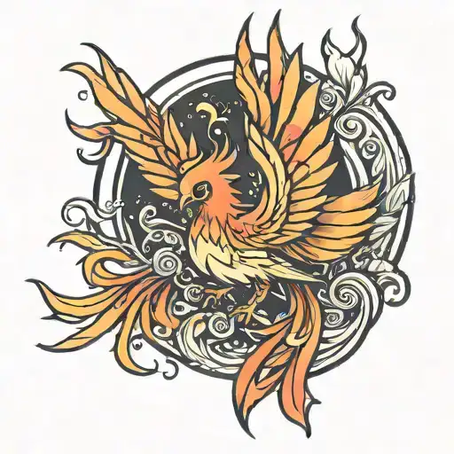 Phoenix Bird Kawaii Art