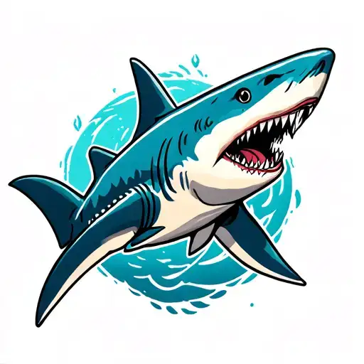 A Shark Tattoo Design In The Neo-tribal Style