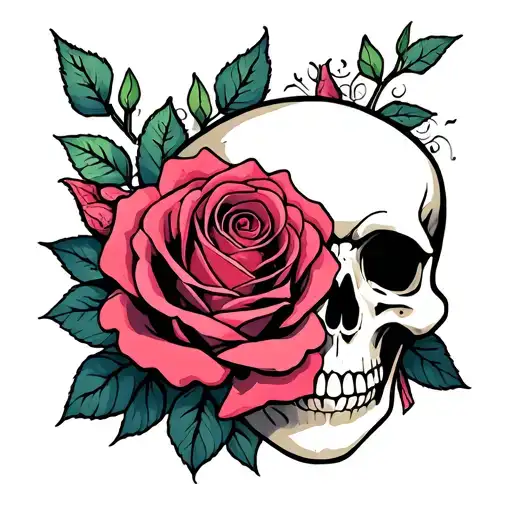 Rose And Skull