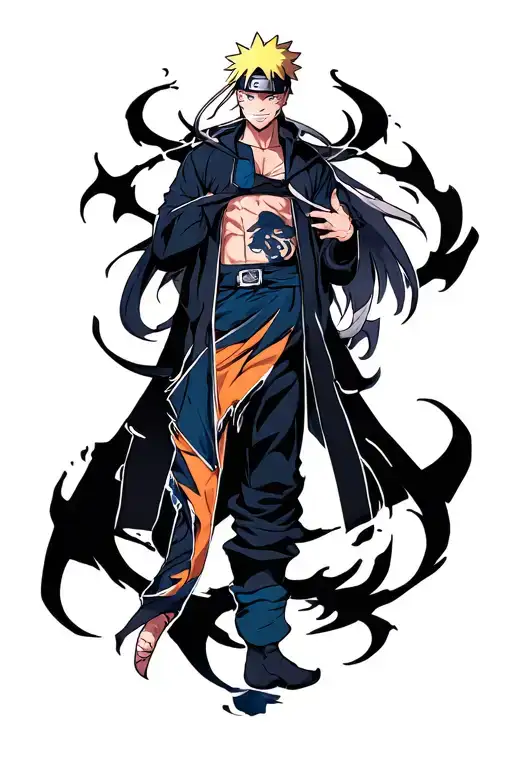 Full Arm Anime Tattoo Combination Of 4 Animes Demon Slayer Naruto One Piece And Bleach