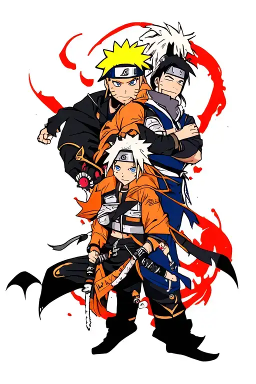 Full Arm Anime Tattoo Of 4 Animes Demon Slayer Naruto One Piece And Bleach