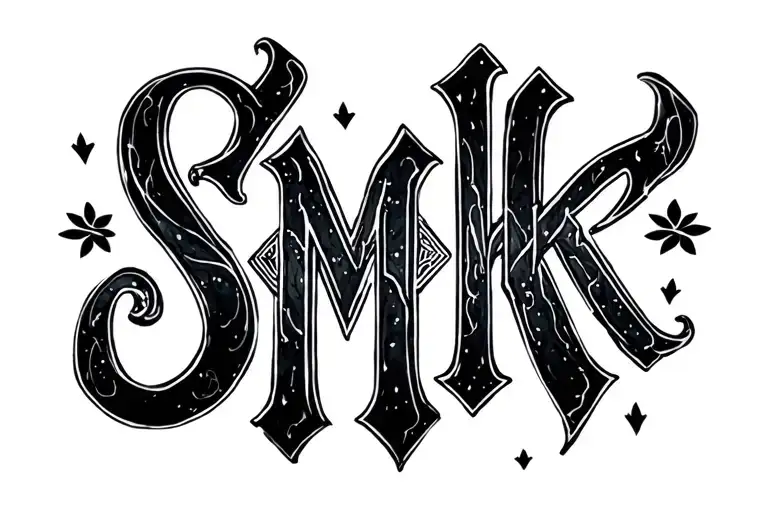 S M K Name Letter