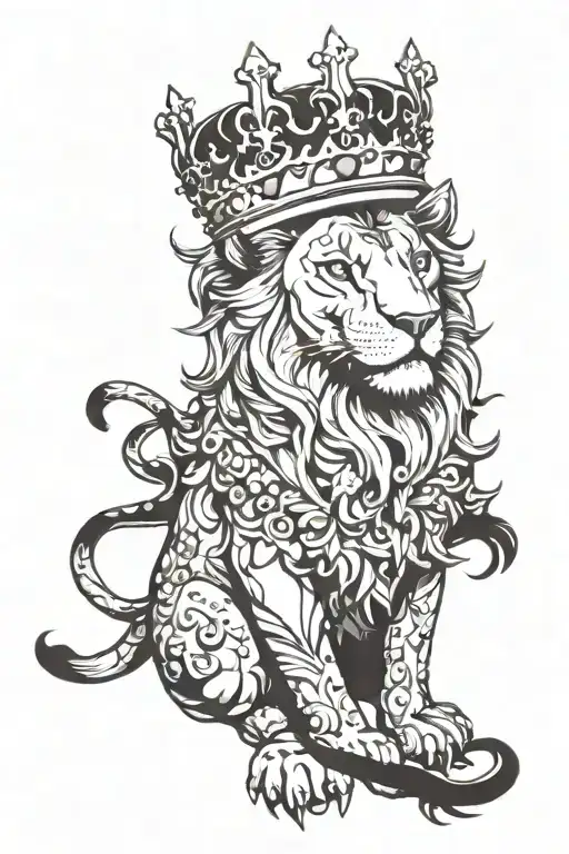 Lion Wearing A Crown