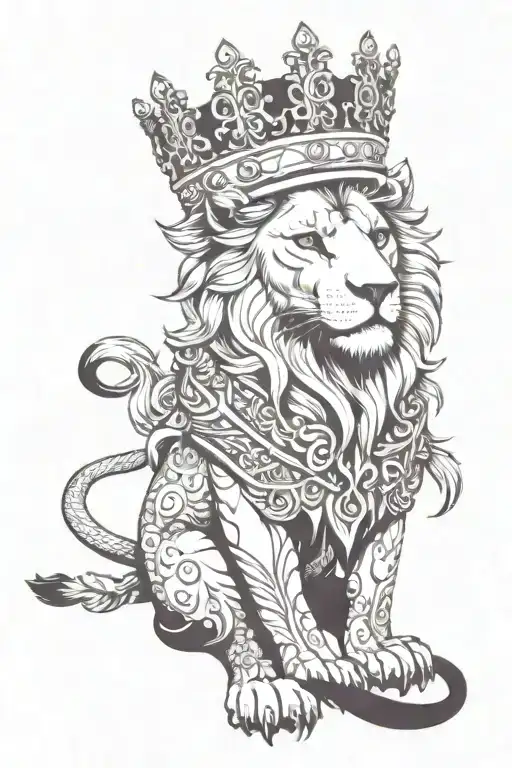 Lion Wearing A Crown