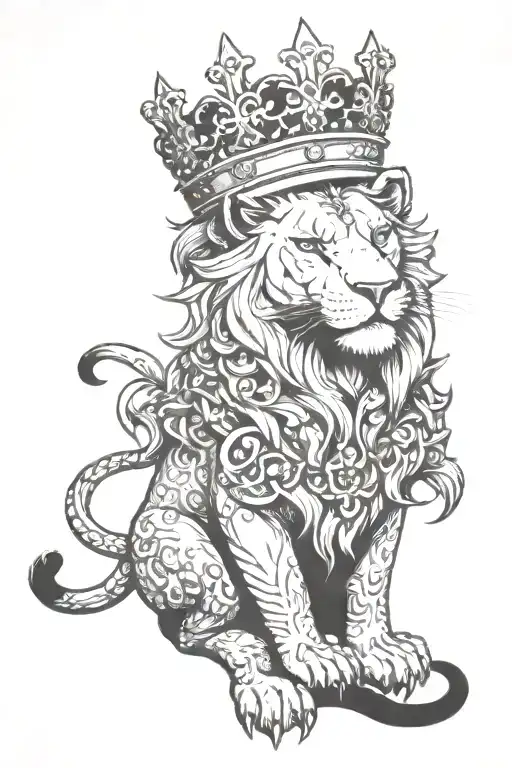 Lion Wearing A Crown