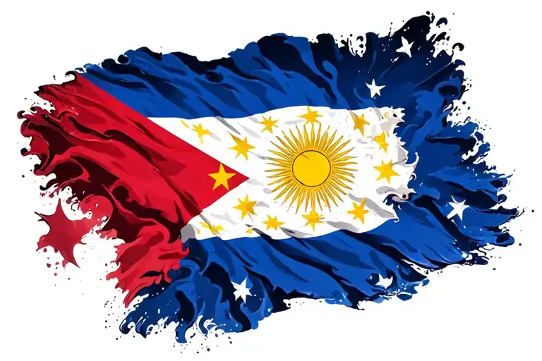 Philippine Flag Downward Spiral