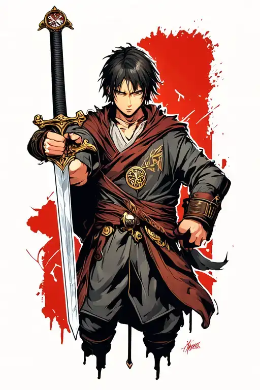 Attack On Titan Atlas Holding Sword