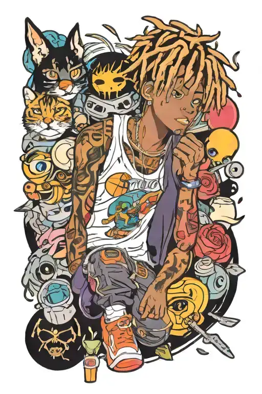 Juice Wrld Surrounded By Music