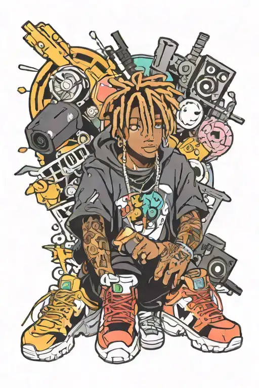 Juice Wrld Surrounded By Music