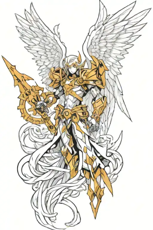 Angemon Lineart