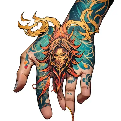 In The Anime The Seven Deadly Sins Meliodas Tatto In The Back Of My Hand