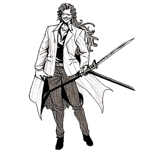 Heath Ledger As Joker With A Sword Abd A Dragon