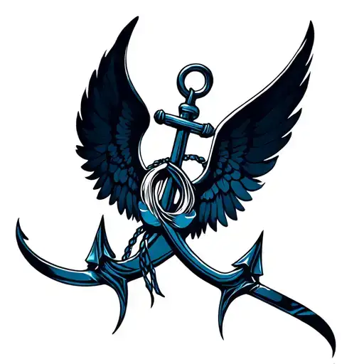 Anchor Angel Wings