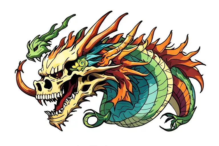 Dragon And Skull