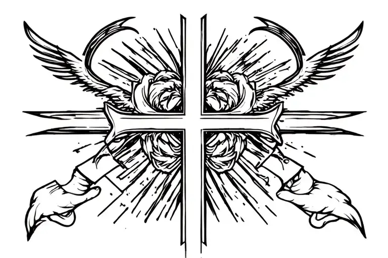 Strength And Courage Symbols Cross