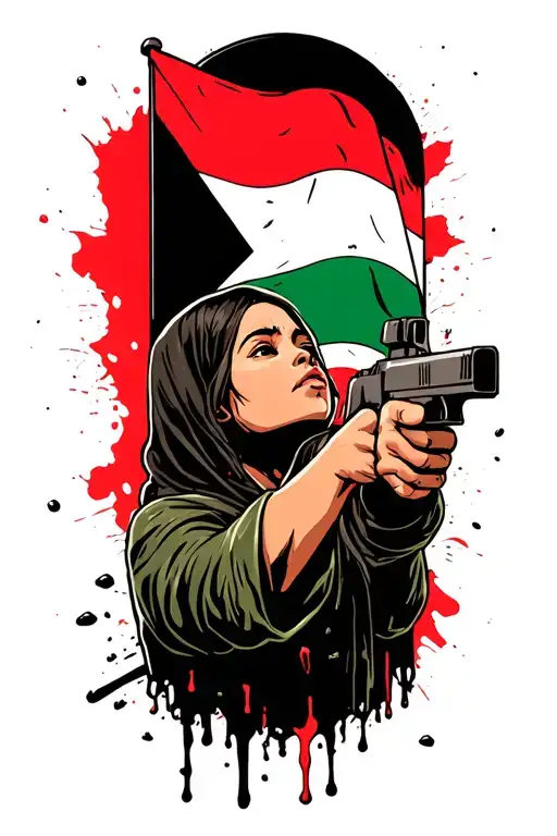 Palestine Struggle Ideas Based On History Written With Blood Rock Throwing