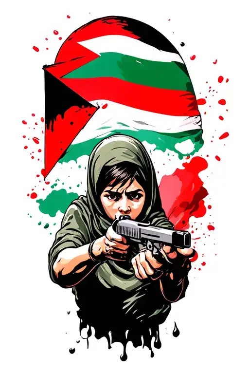 Palestine Struggle Ideas Based On History Written With Blood Rock Throwing Kuffiya