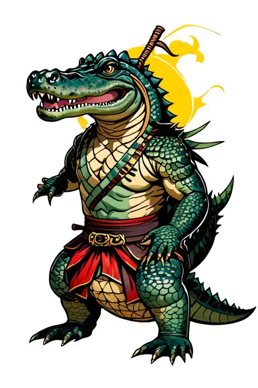 Samurai Alligator Full Body
