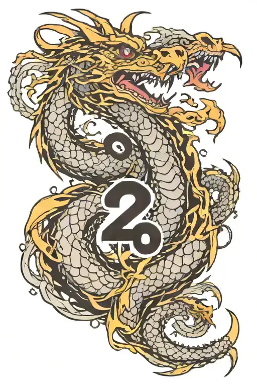 Dragon Shaped Like Number 2000