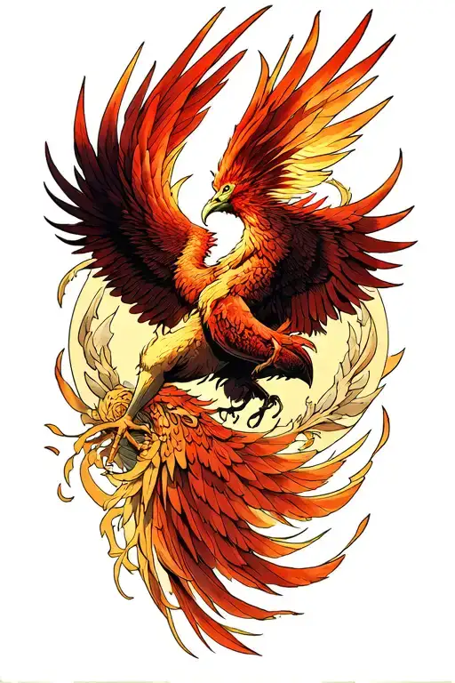 Phoenix Rising Into Chest