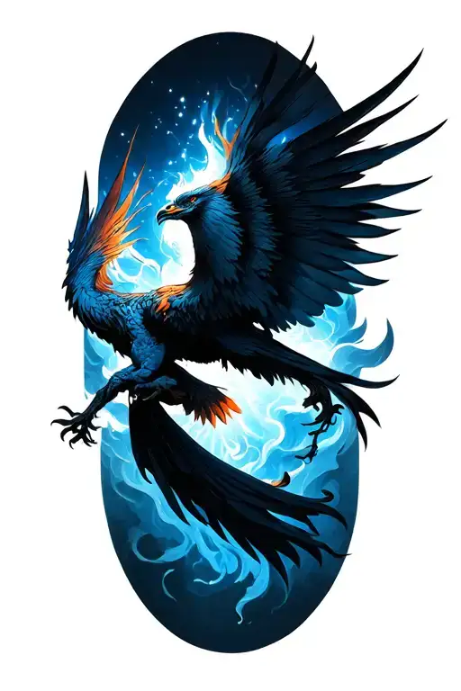 Phoenix Rising Into Chest