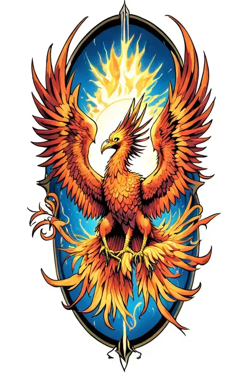 Phoenix Rising Into Chest
